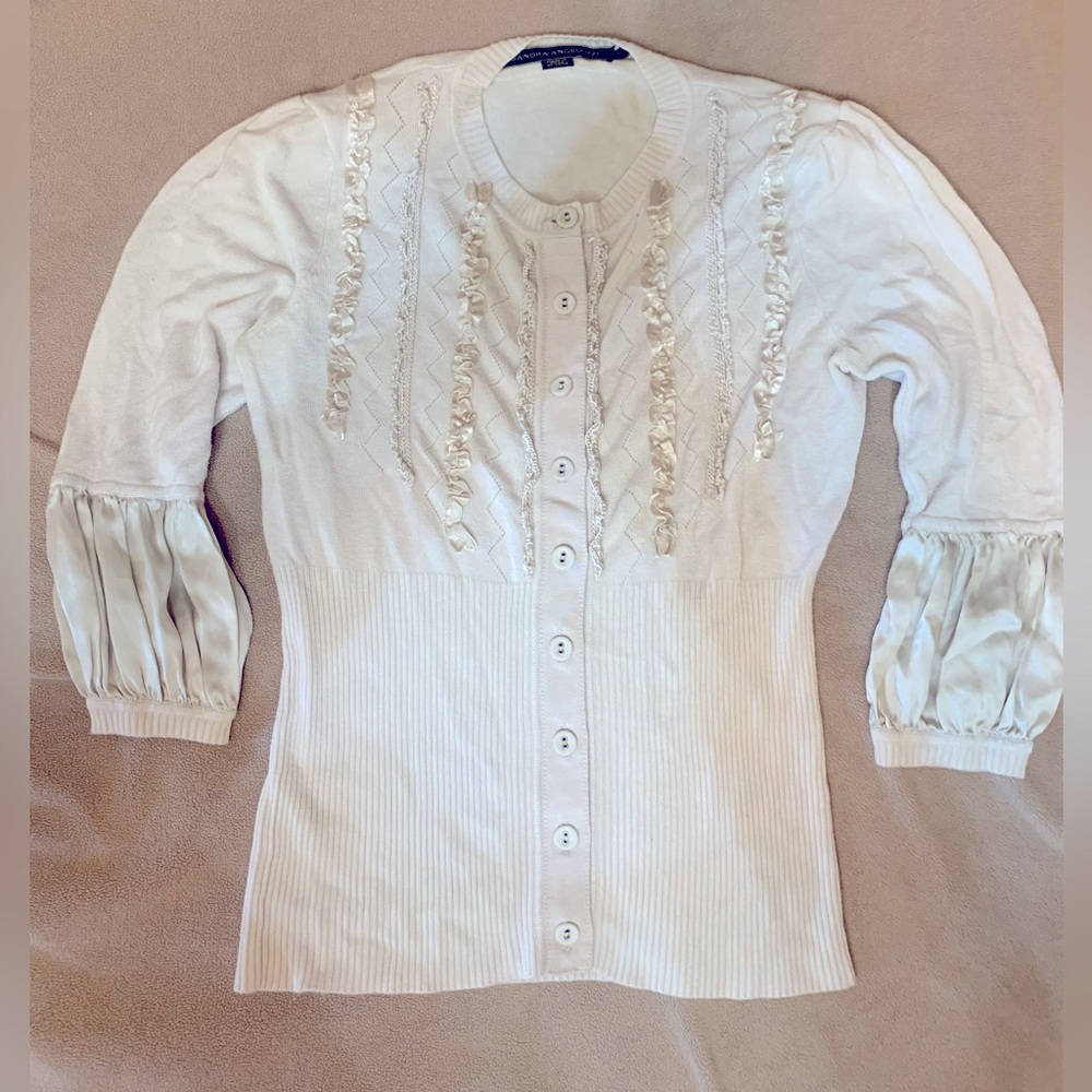 Cream woman’s cardigan size s Sandra angelozzi